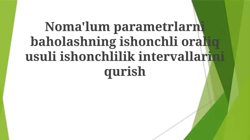 Ishonch Oralig'ini Talqinlash va Qo'llash 1