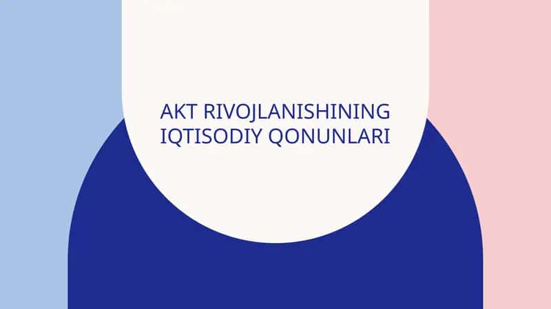 AKT RIVOJLANIShINING IQTISODIY QONUNLARI 1