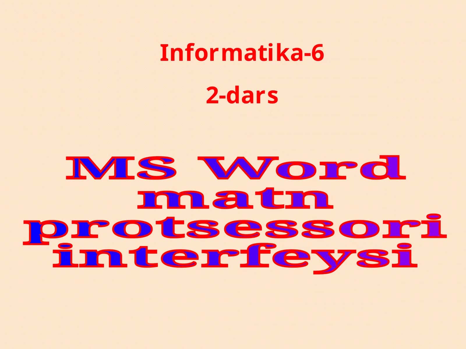 Matn Protsessorlari 1