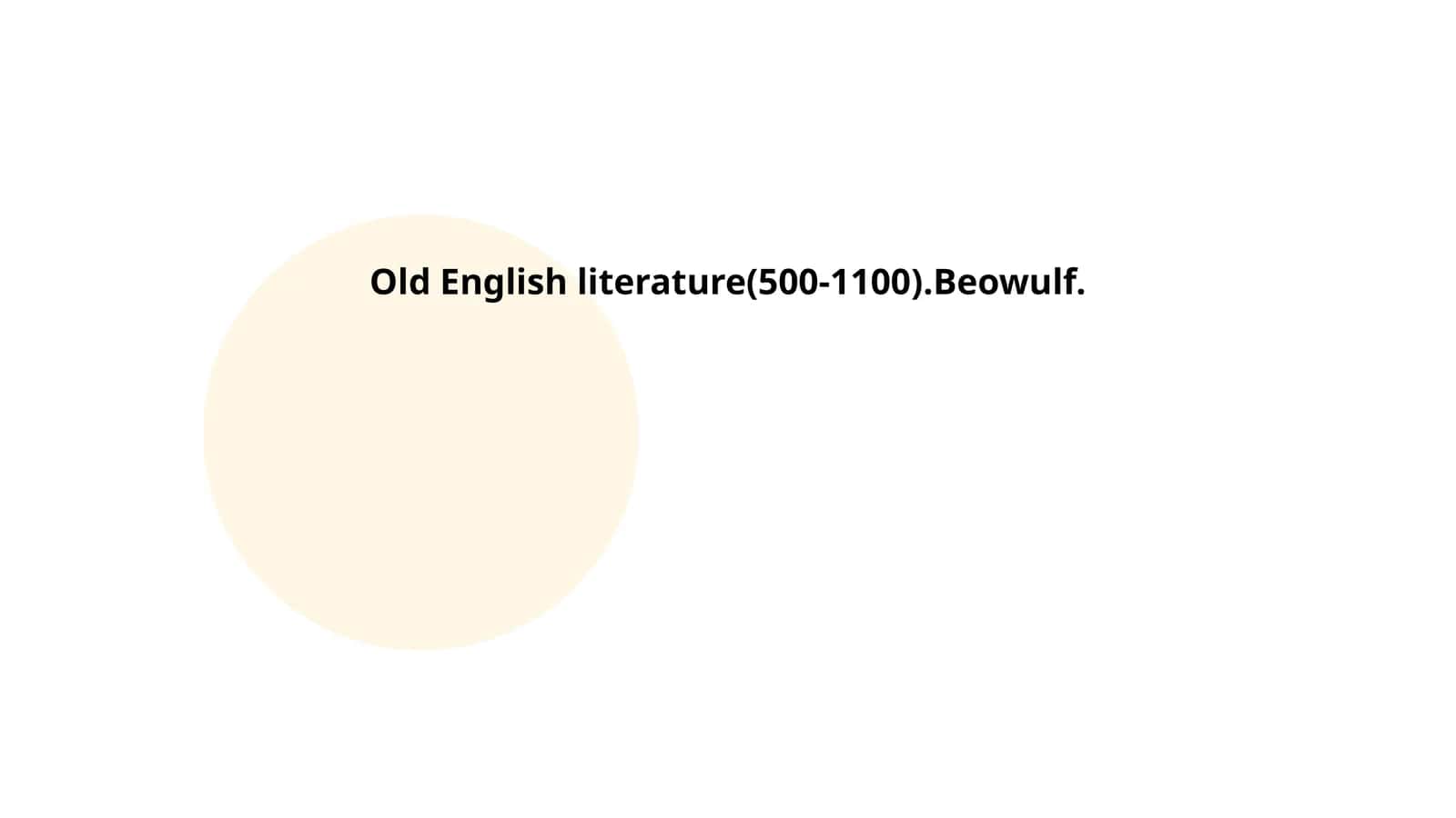 Old English literature(500-1100).Beowulf 1