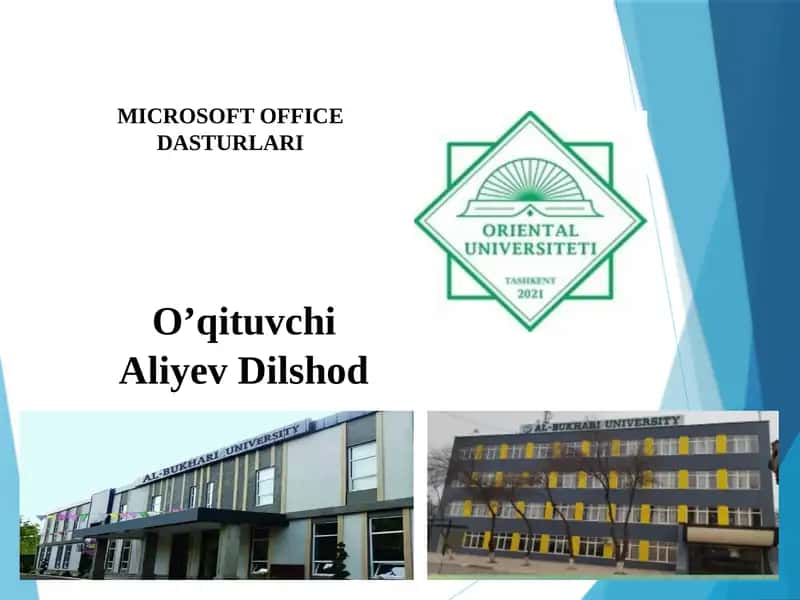 MICROSOFT OFFICE DASTURLARI 1