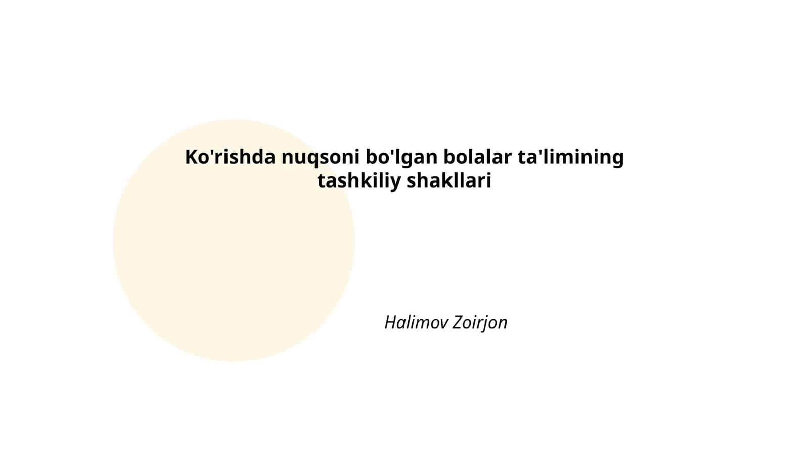 Maxsus maktablarda ta'lim shakllari 1