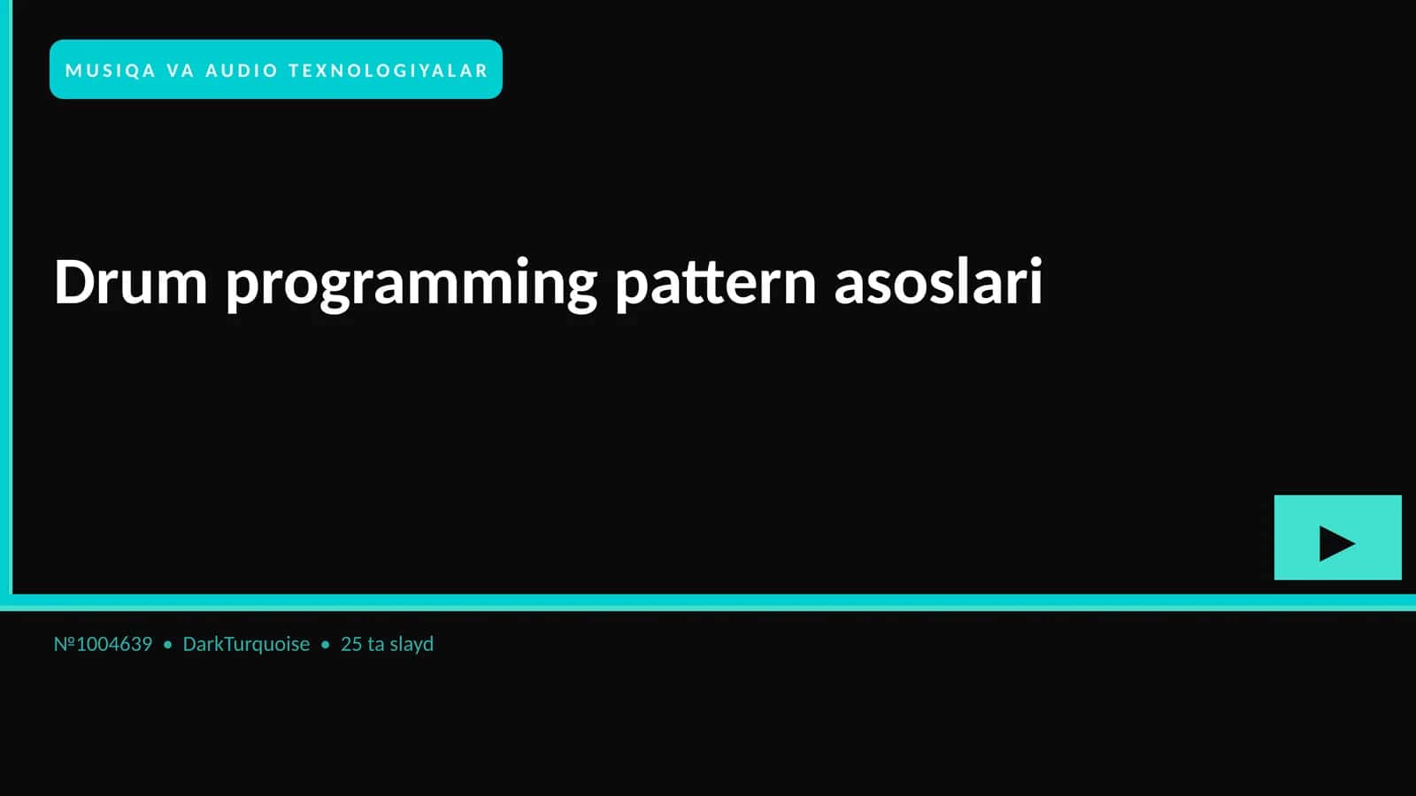 Drum programming pattern asoslari 1