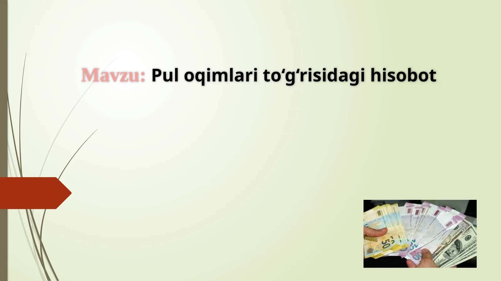 Puloqimlar to‘g‘risidagi hisobot 1