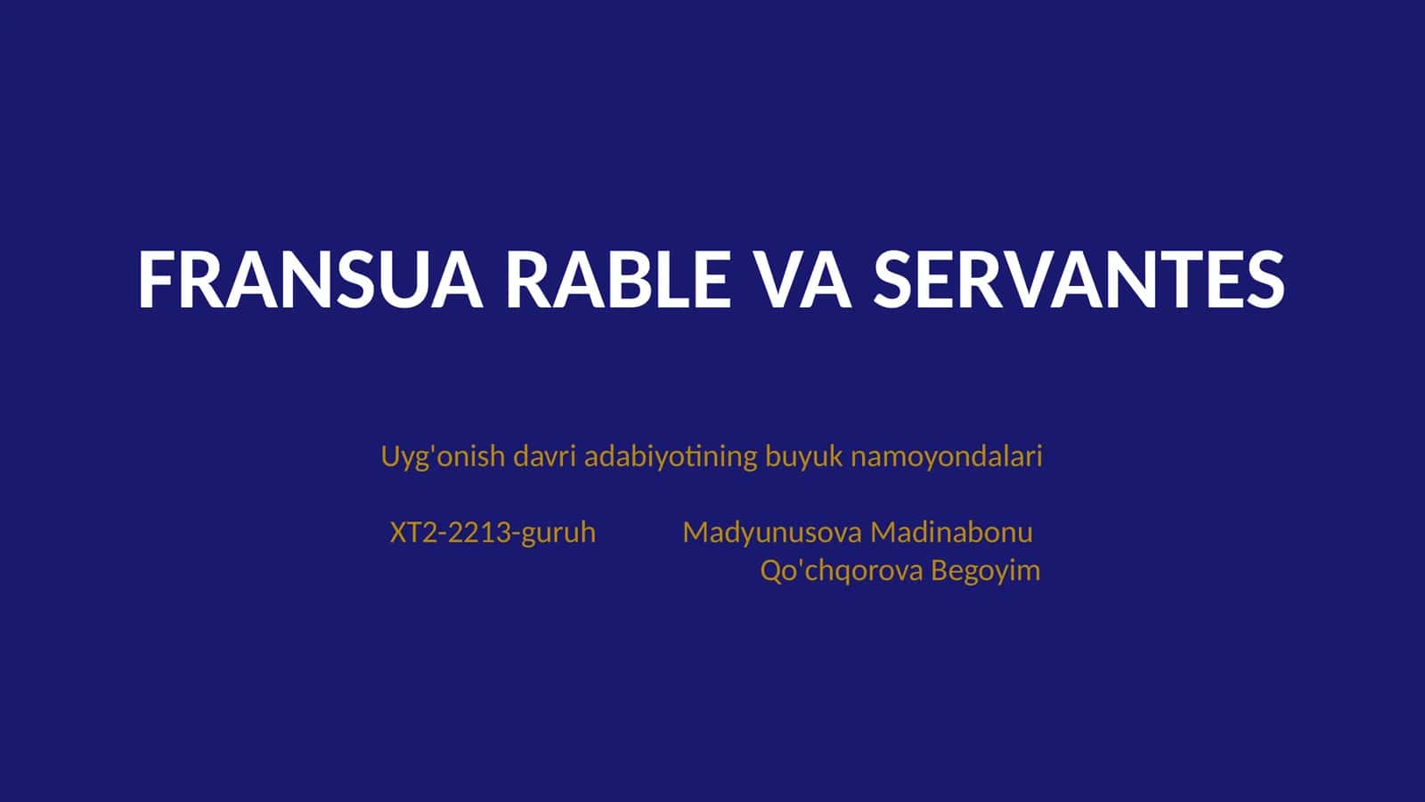 UYG'ONISH DAVRI ADABIYOTI 1