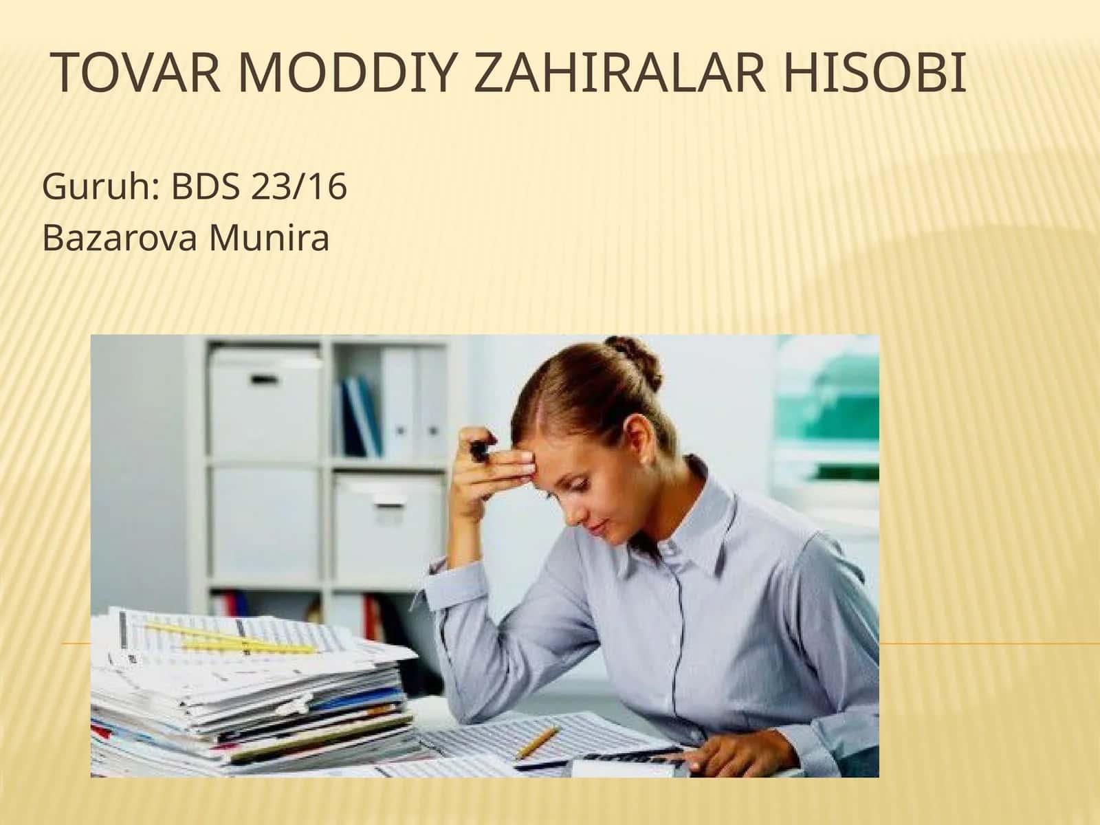 TOVAR MODDIY ZAHIRALARNING TA’RIFI VA TURKUMLANISHI 1