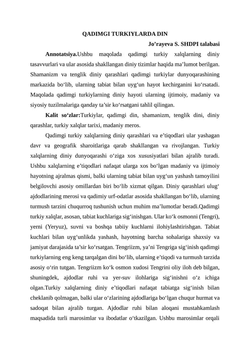 Qadimgi turkiylarda din 1