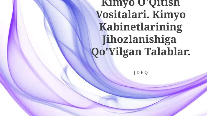 Kimyo O'qitish Vositalari 1