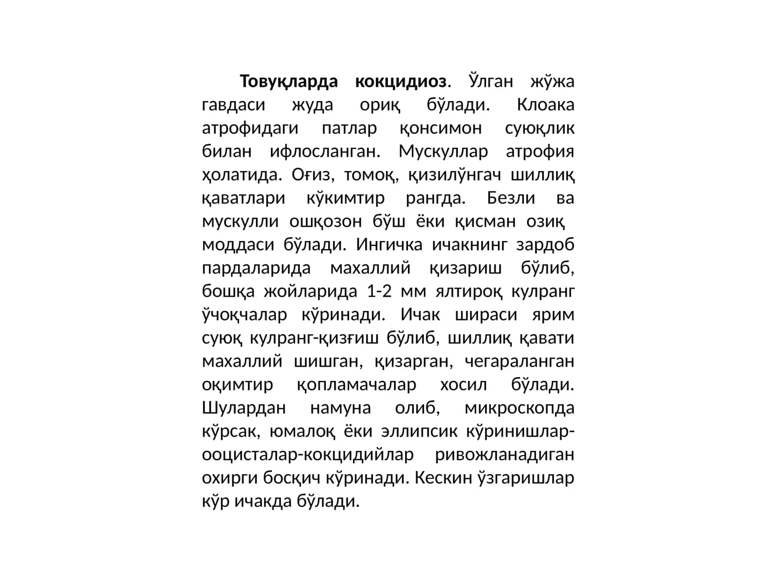 Товуқларда кокцидиоз 1