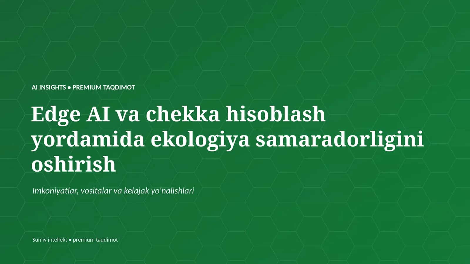 AI INSIGHTS • PREMIUM TAQDIMOT 1