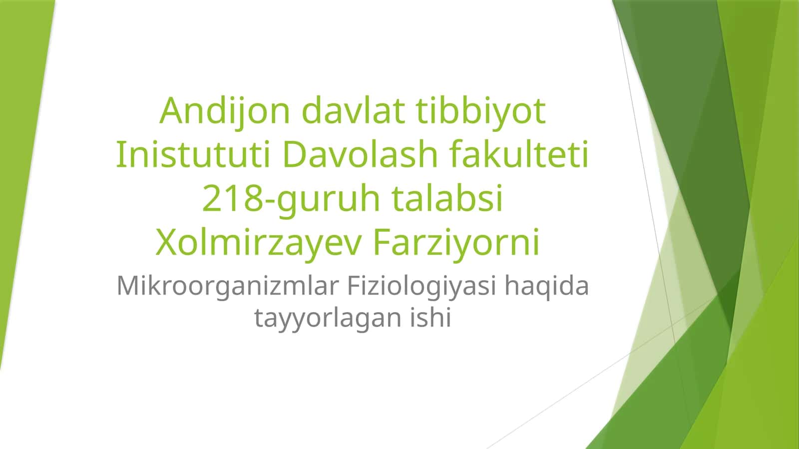 Mikroorganizmlar Fiziologiyasi 1