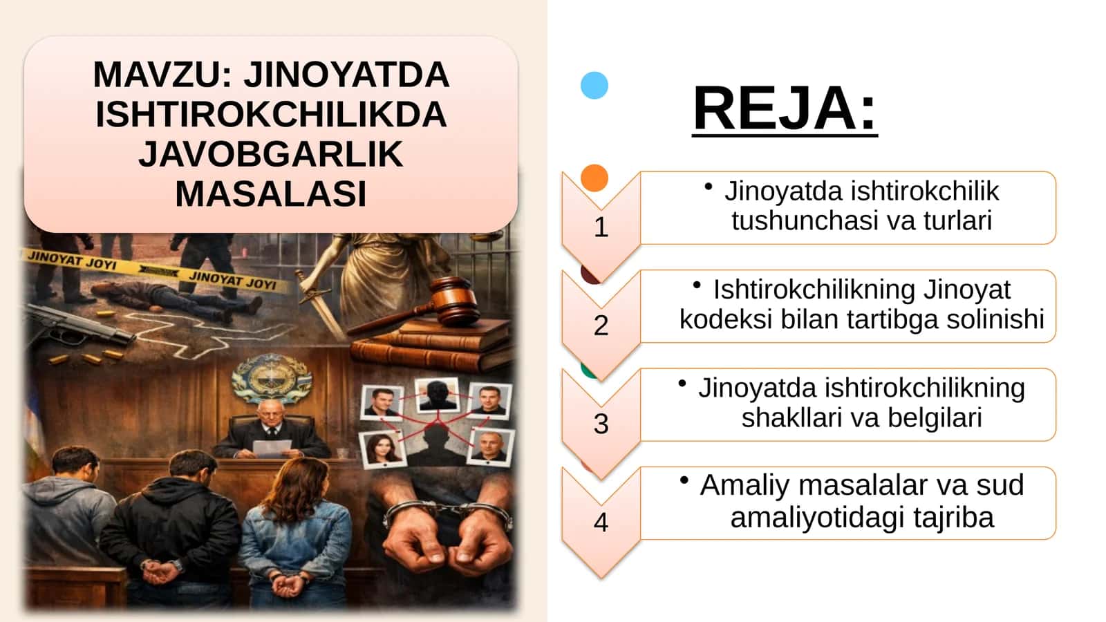 JINOYATDA ISHTIROKCHILIKDA JAVOBGARLIK MASALASI 1