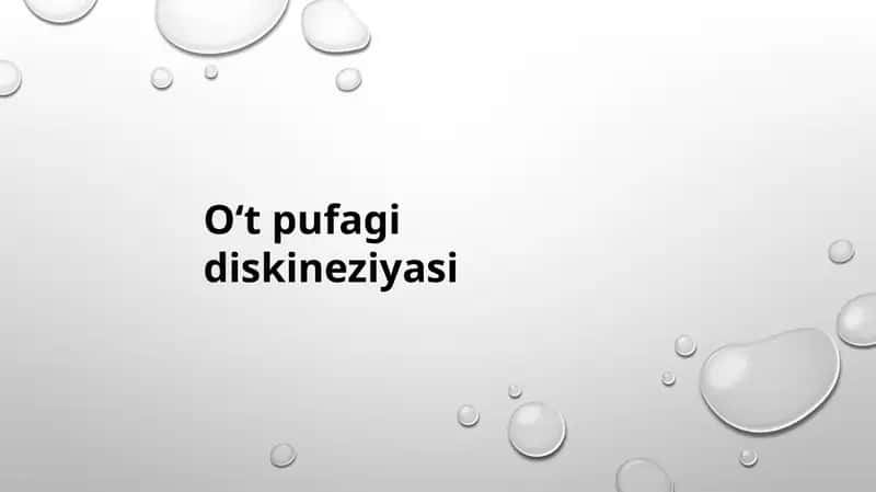 Oʻt pufagi diskineziyasi 1