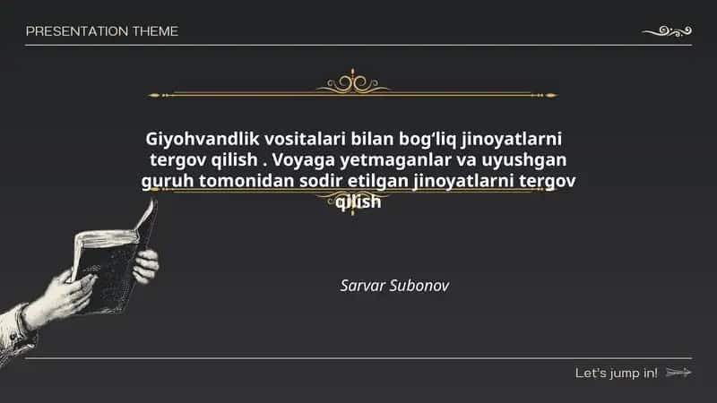 Giyohvandlik vositalari bilan bogʻliq jinoyatlarni tergov qilish 1