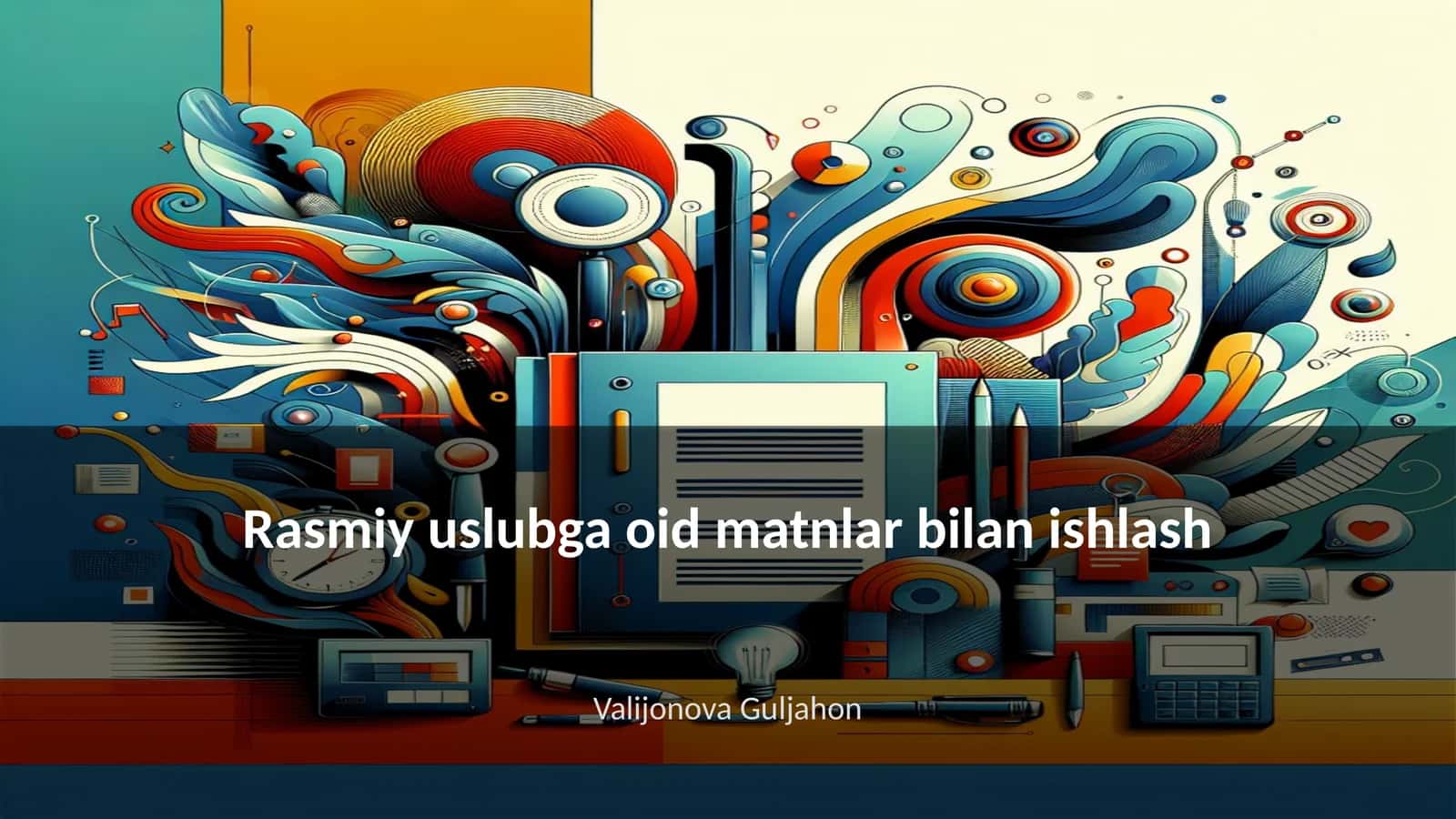 Rasmiy uslubga oid matnlar bilan ishlash 1