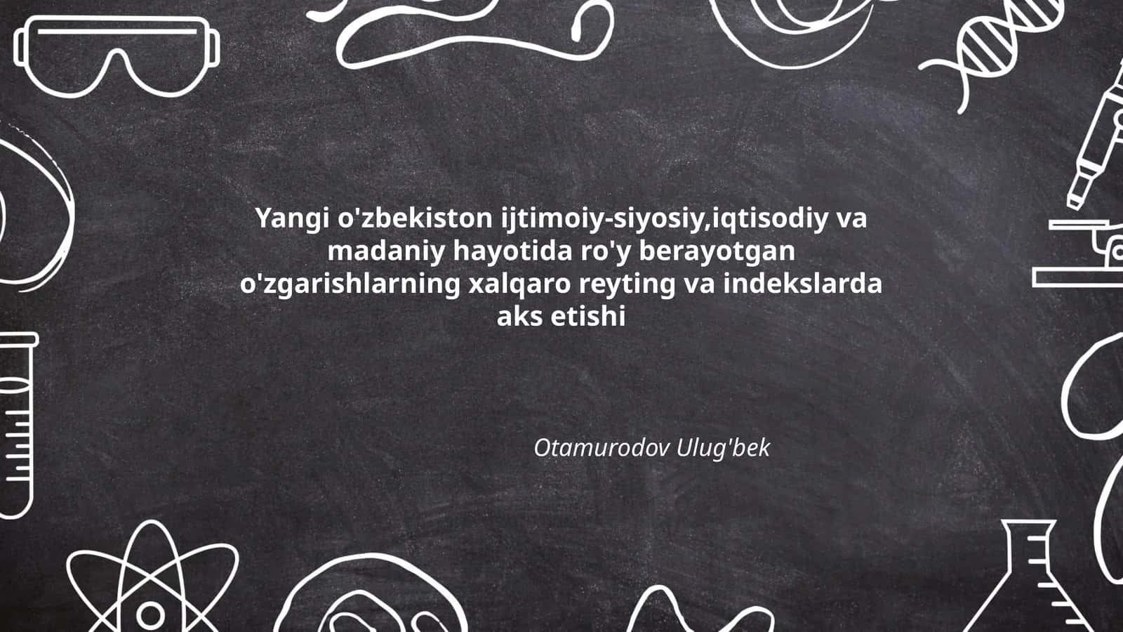 Yangi O'zbekistonning ijtimoiy-siyosiy rivojlanishi 1