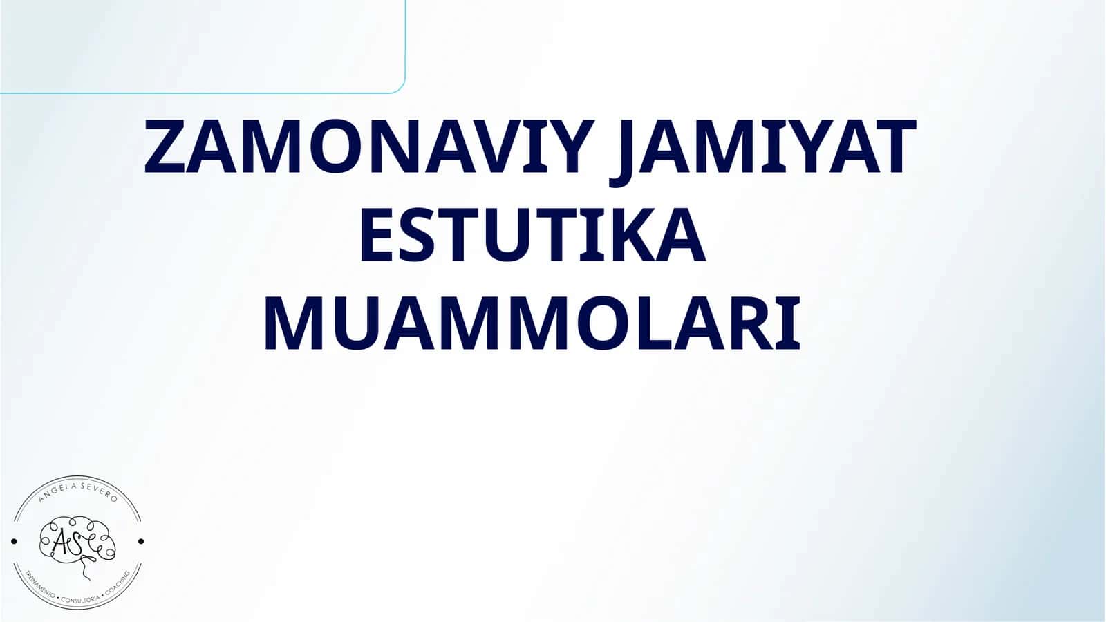 ZAMONAVIY JAMIYAT ESTUTIKA MUAMMOLARI 1
