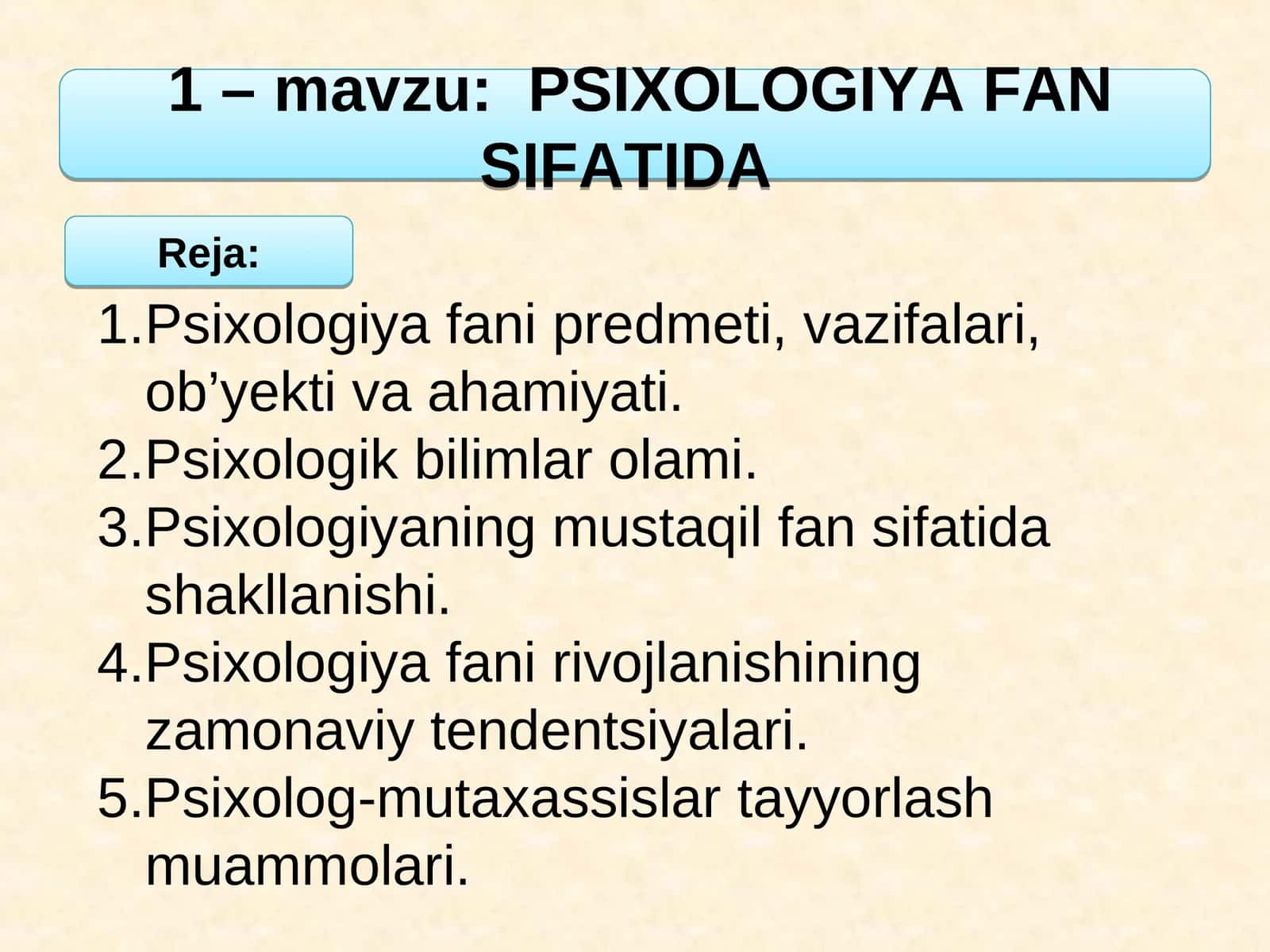 PSIXOLOGIYA FAN SIFATIDA 1