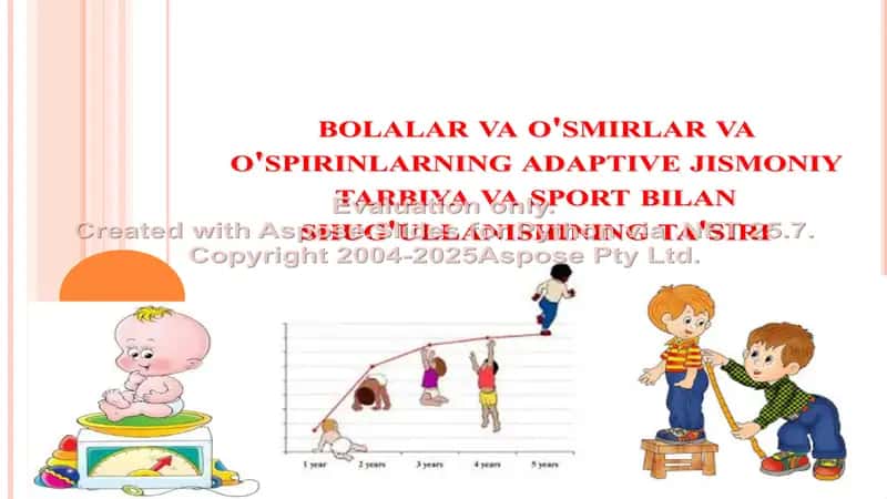 bolalar va o'smirlar va o'spirinlarning adaptive jismoniy tarbiya va sport bilan shug'ullanishining ta'siri 1