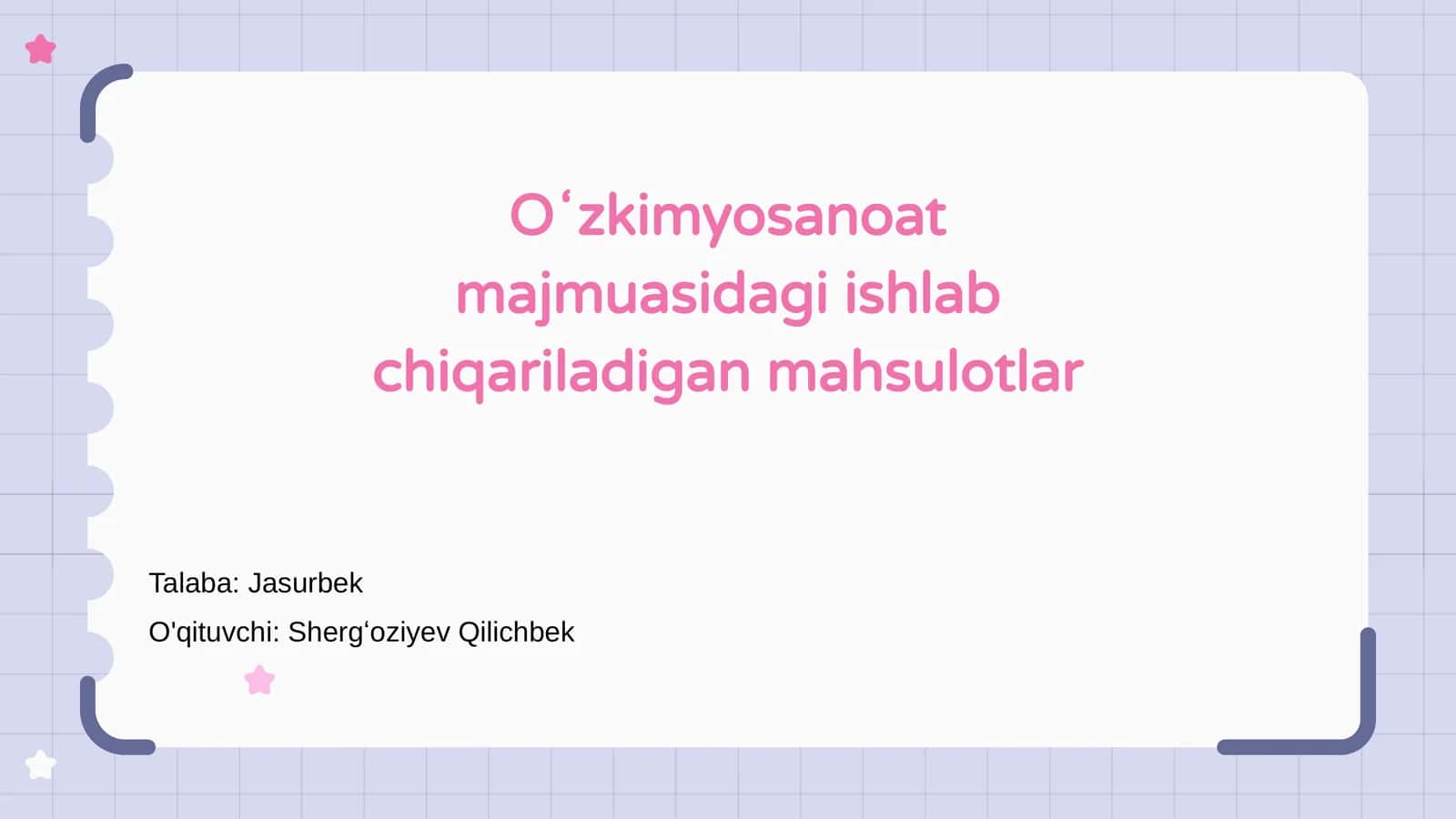 Oʻzkimyosanoat majmuasidagi ishlab chiqariladigan mahsulotlar 1