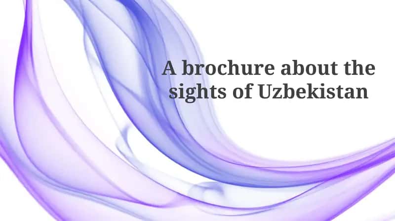 A brochure about the sights of Uzbekistan 1