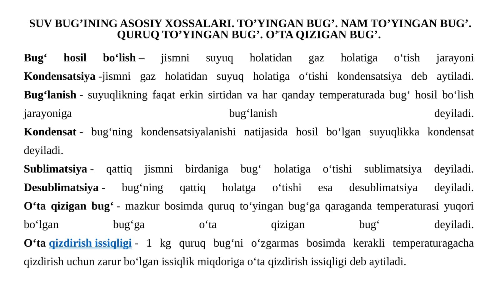 BUG‘NING ASOSIY XOSSALARI 1