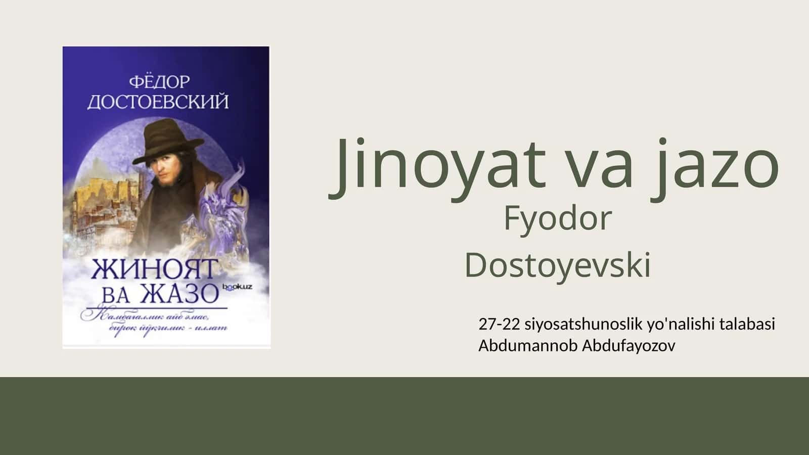 Jinoyat va jazo 1