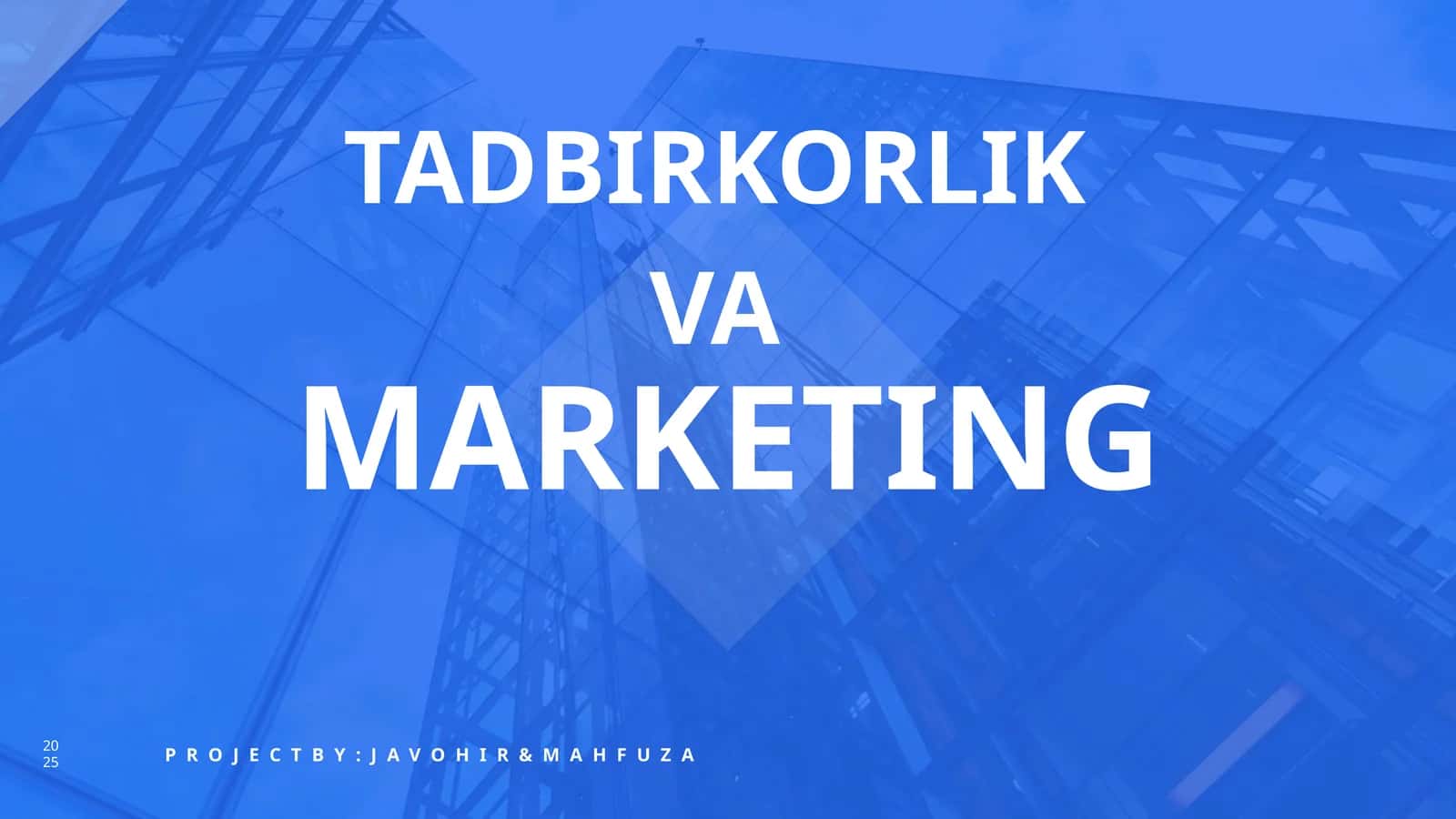 TADBIRKORLIK VA MARKETING 1