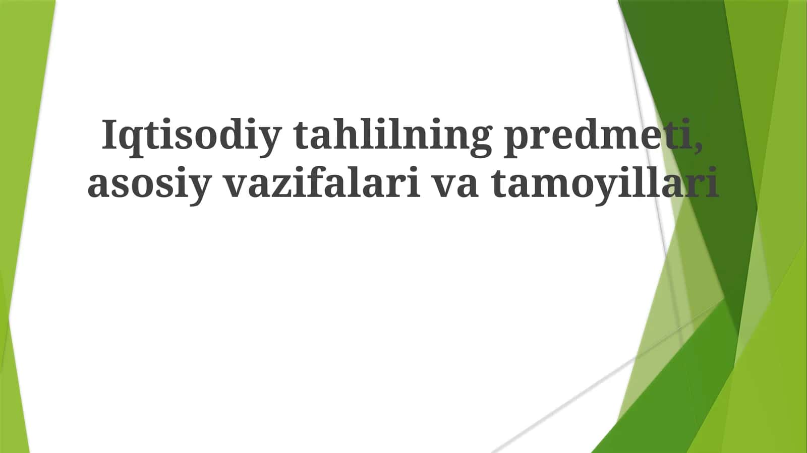 Iqtisodiy Tahlilning Asosiy Vazifalari 1
