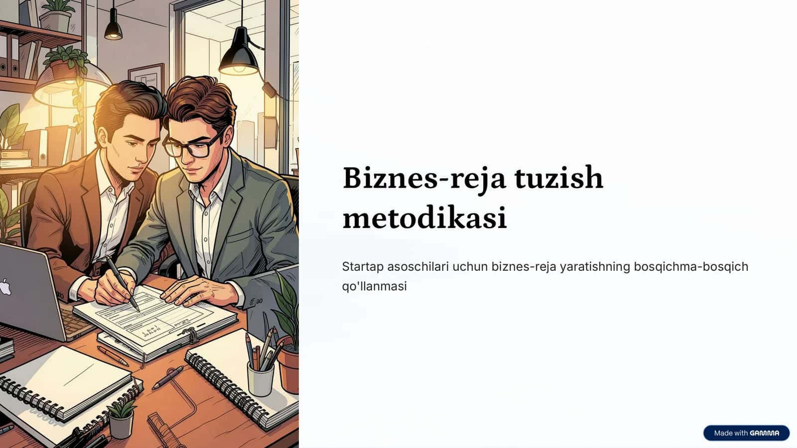 Biznes-reja tuzish metodikasi 1