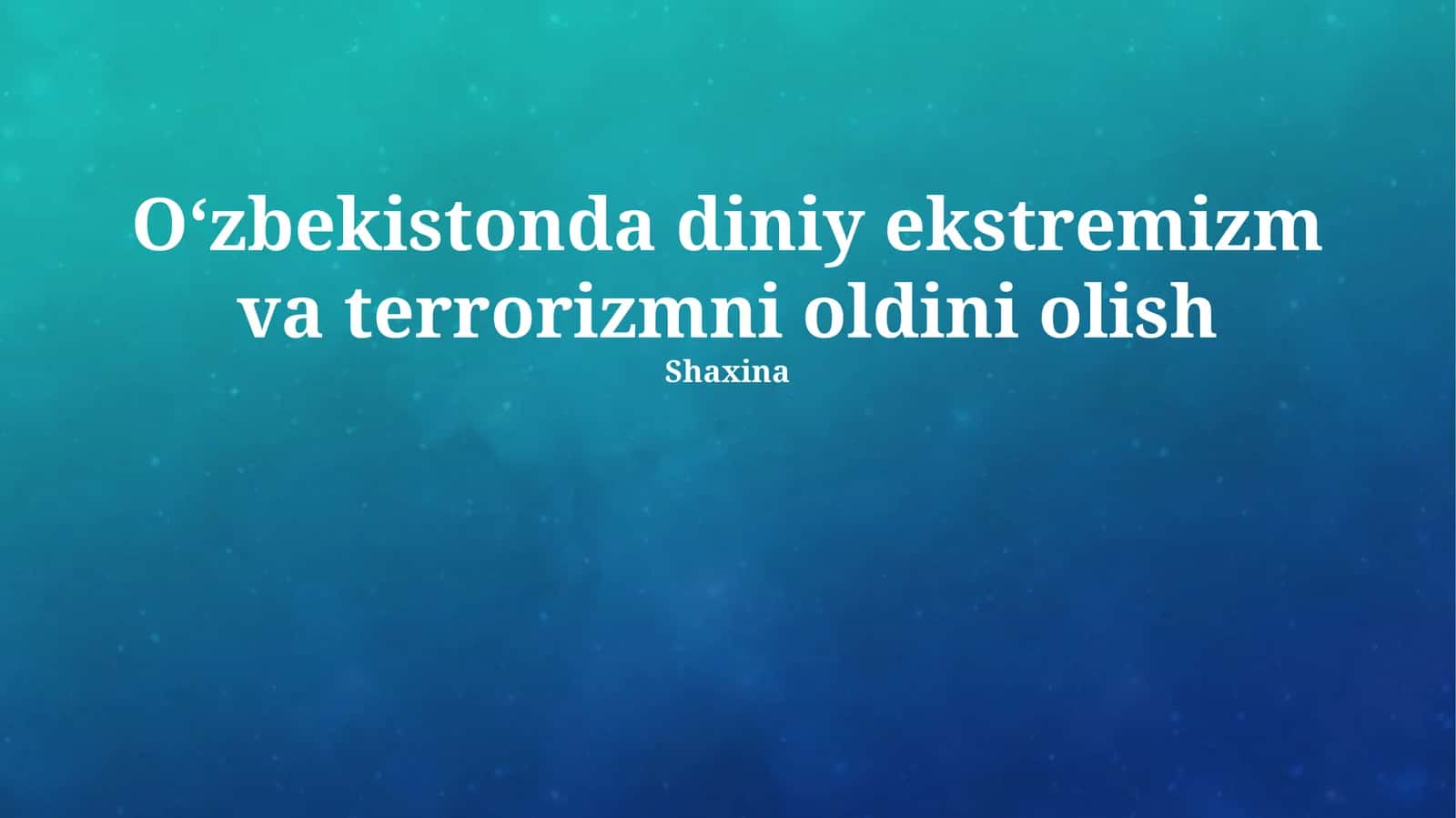 Ma’rifiy va Tarbiyaviy Ishlarni Kuzaytirish 1