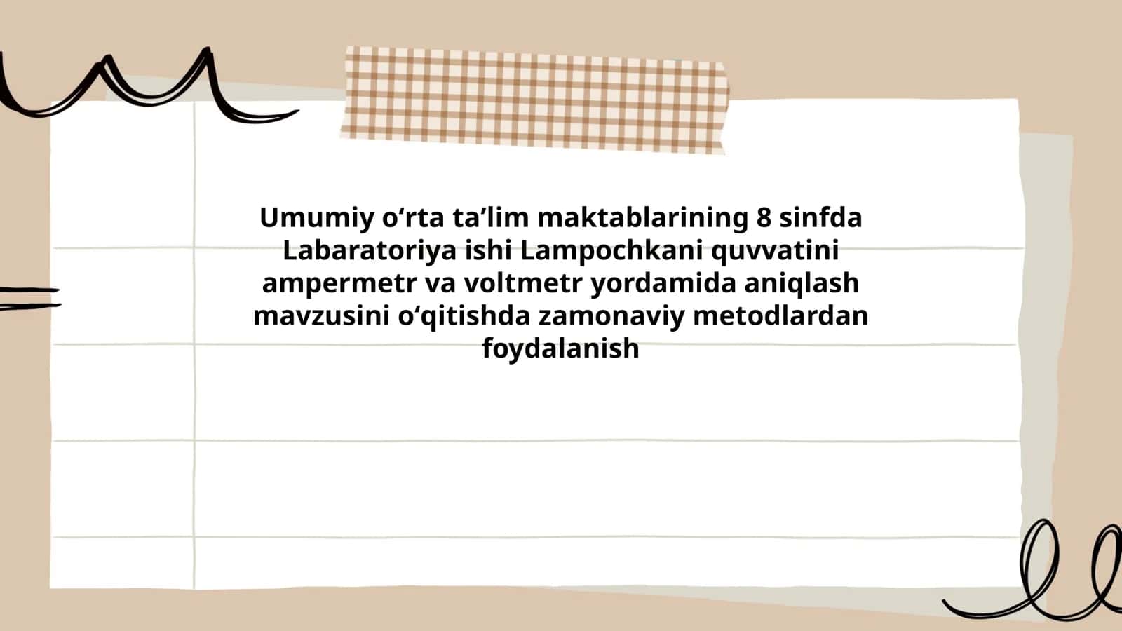 Labaratoriya ishi Lampochkani quvvatini ampermetr va voltmetr yordamida aniqlash 1