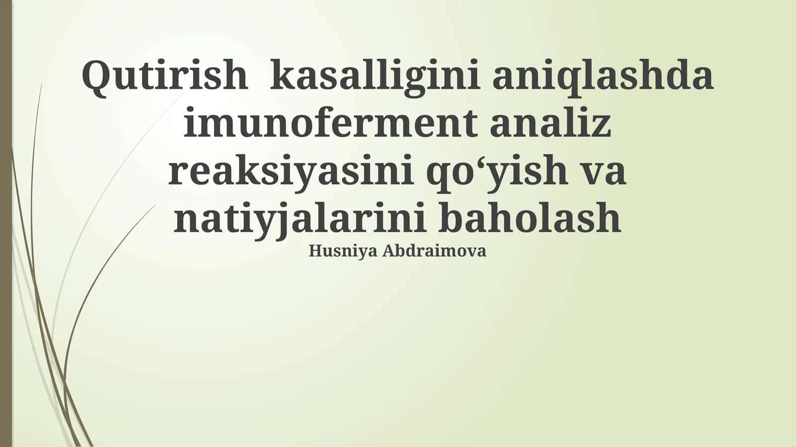 Quturish Diagnostikasi 1