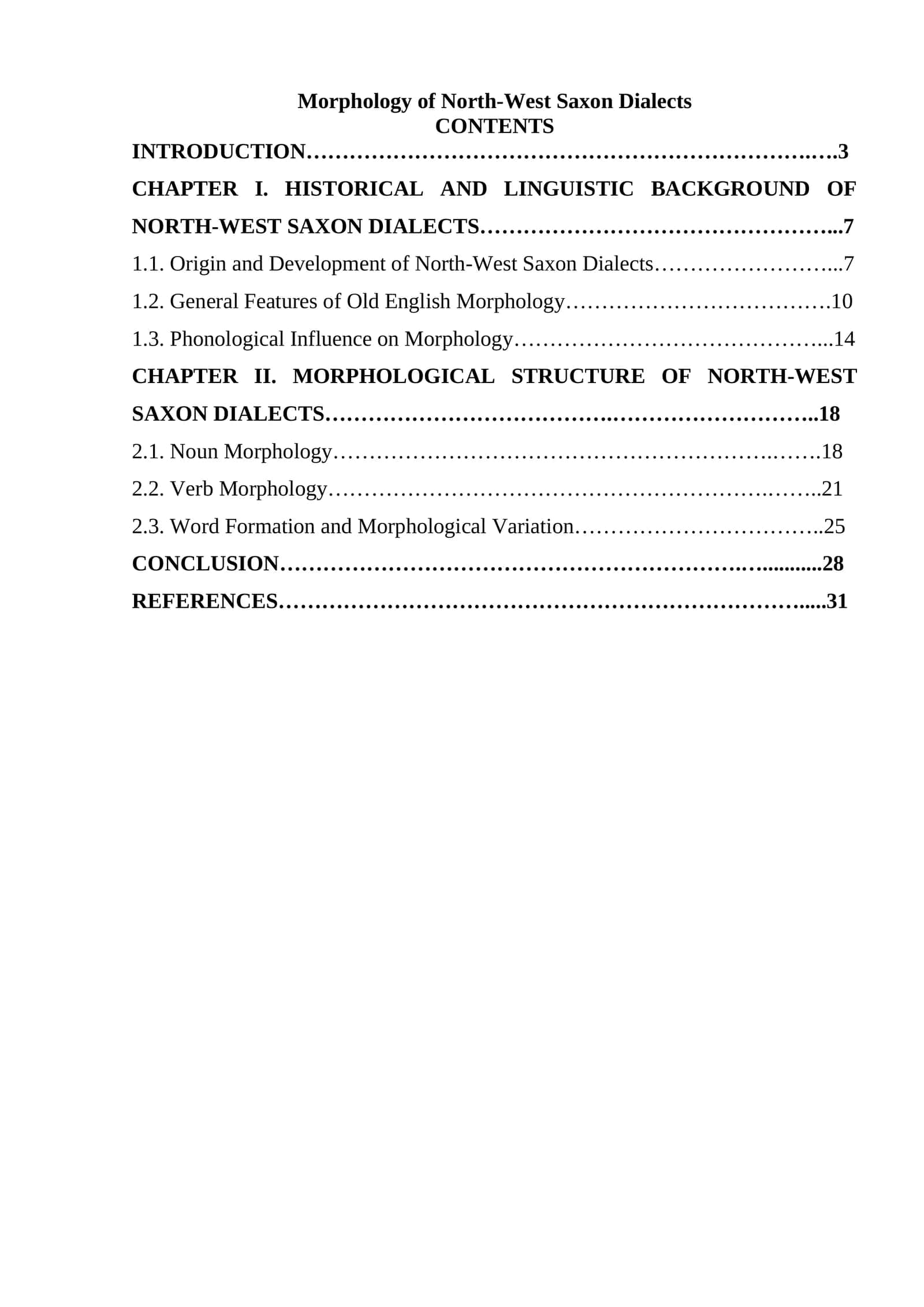 Morphology of North-West Saxon Dialects 1