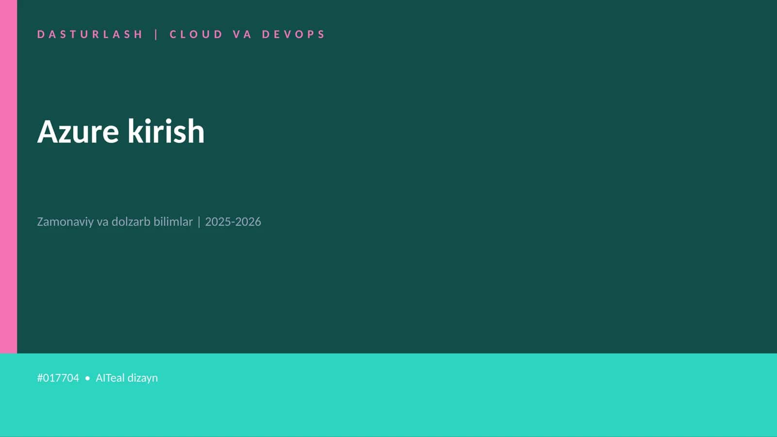 Azure kirish 1