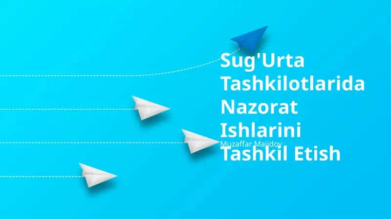 Sug'Urta Tashkilotlarida Nazorat Ishlarini Tashkil Etish 1