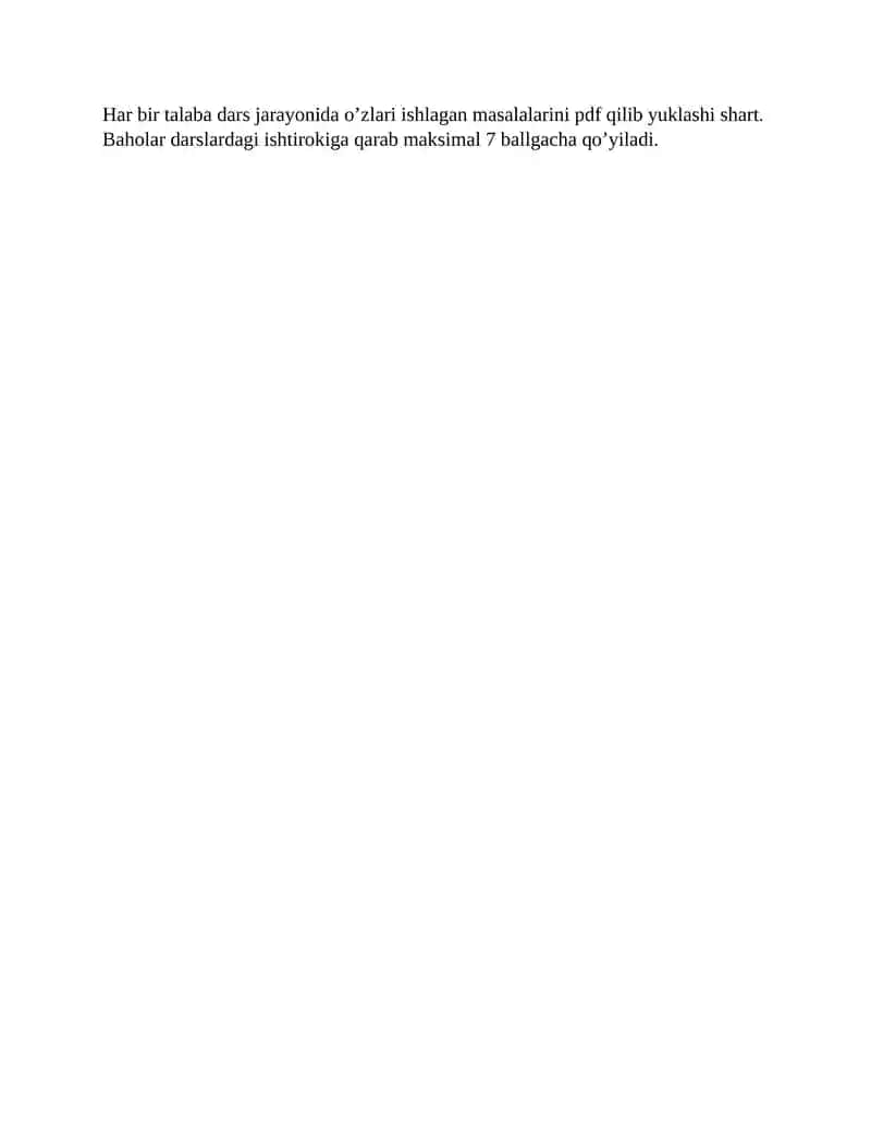 Dars jarayoni