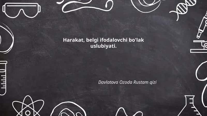 Harakat va belgi ifodalovchi bo'lak uslubiyati 1