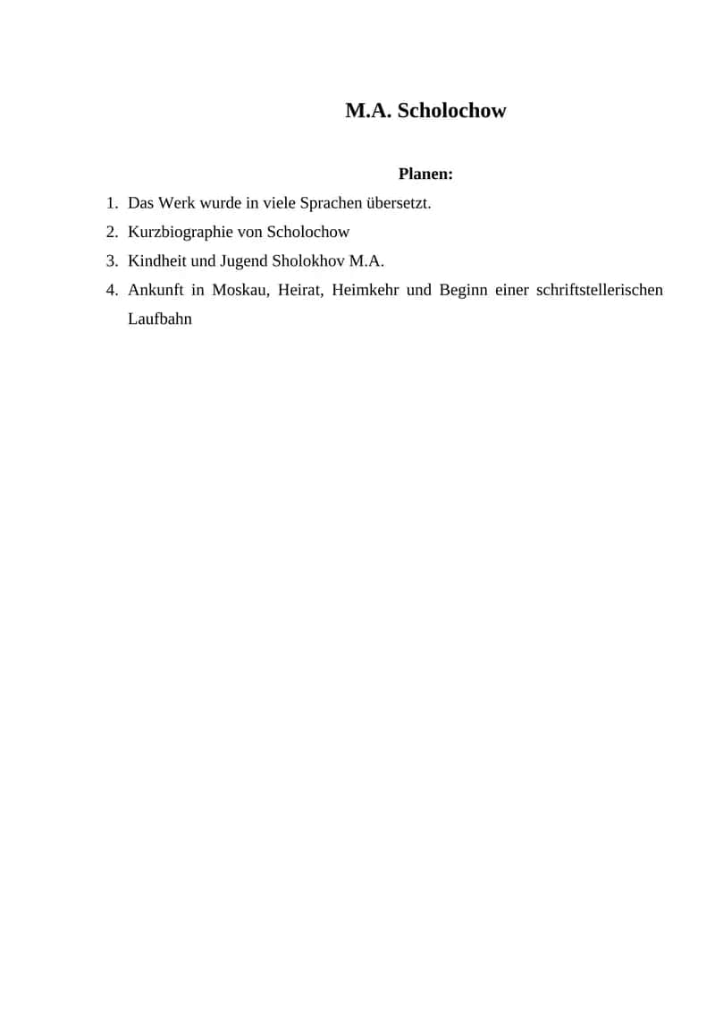 M.A. Scholochow 1