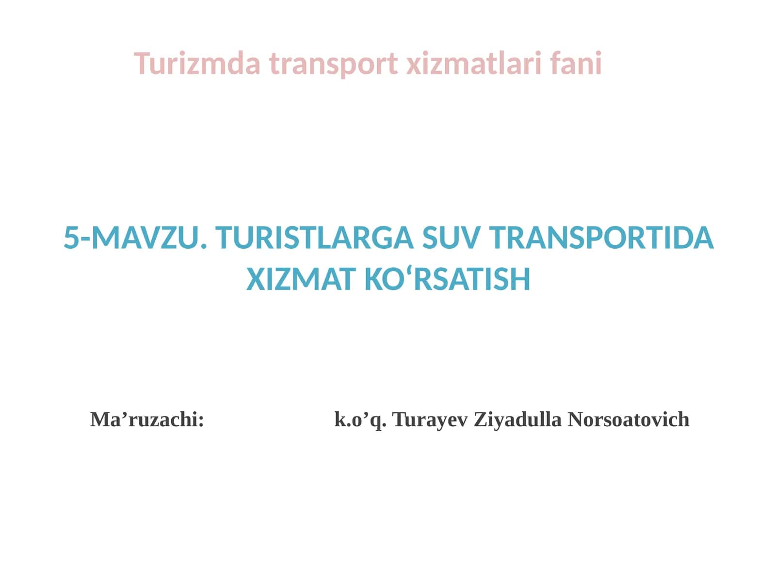Turizmdatransportxizmatlarifani 1
