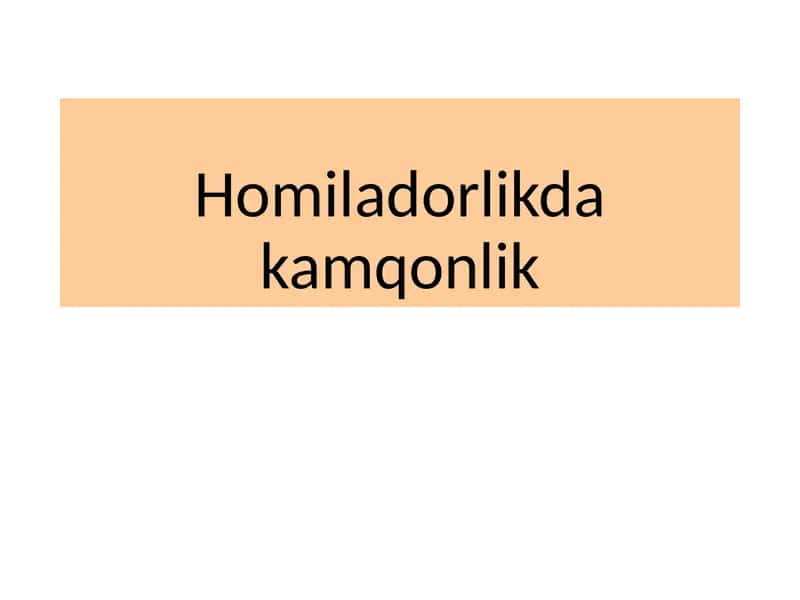 Homiladorlik 1