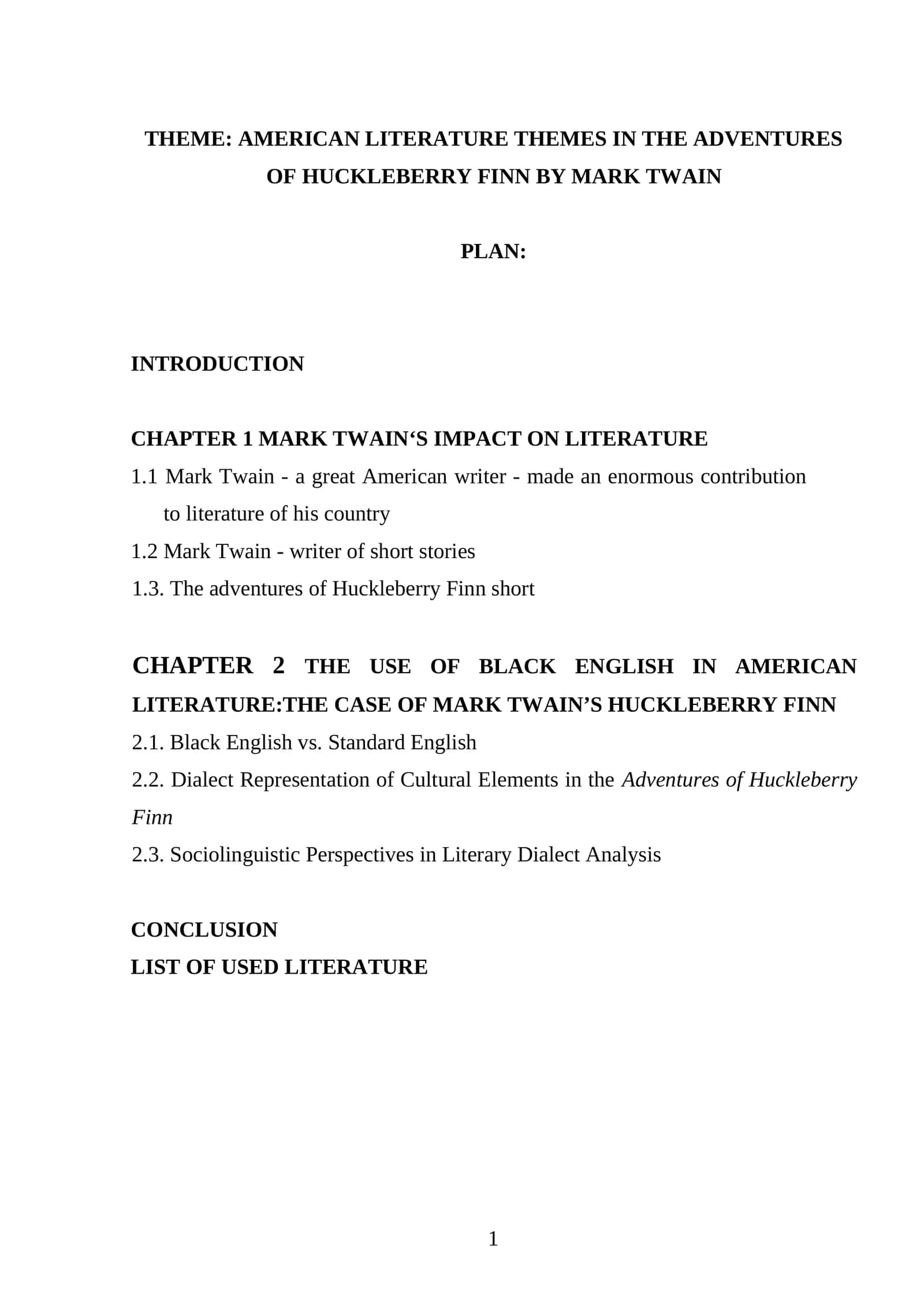 THEMES IN THE ADVENTURES OF HUCKLEBERRY FINN BY MARK TWAIN 1