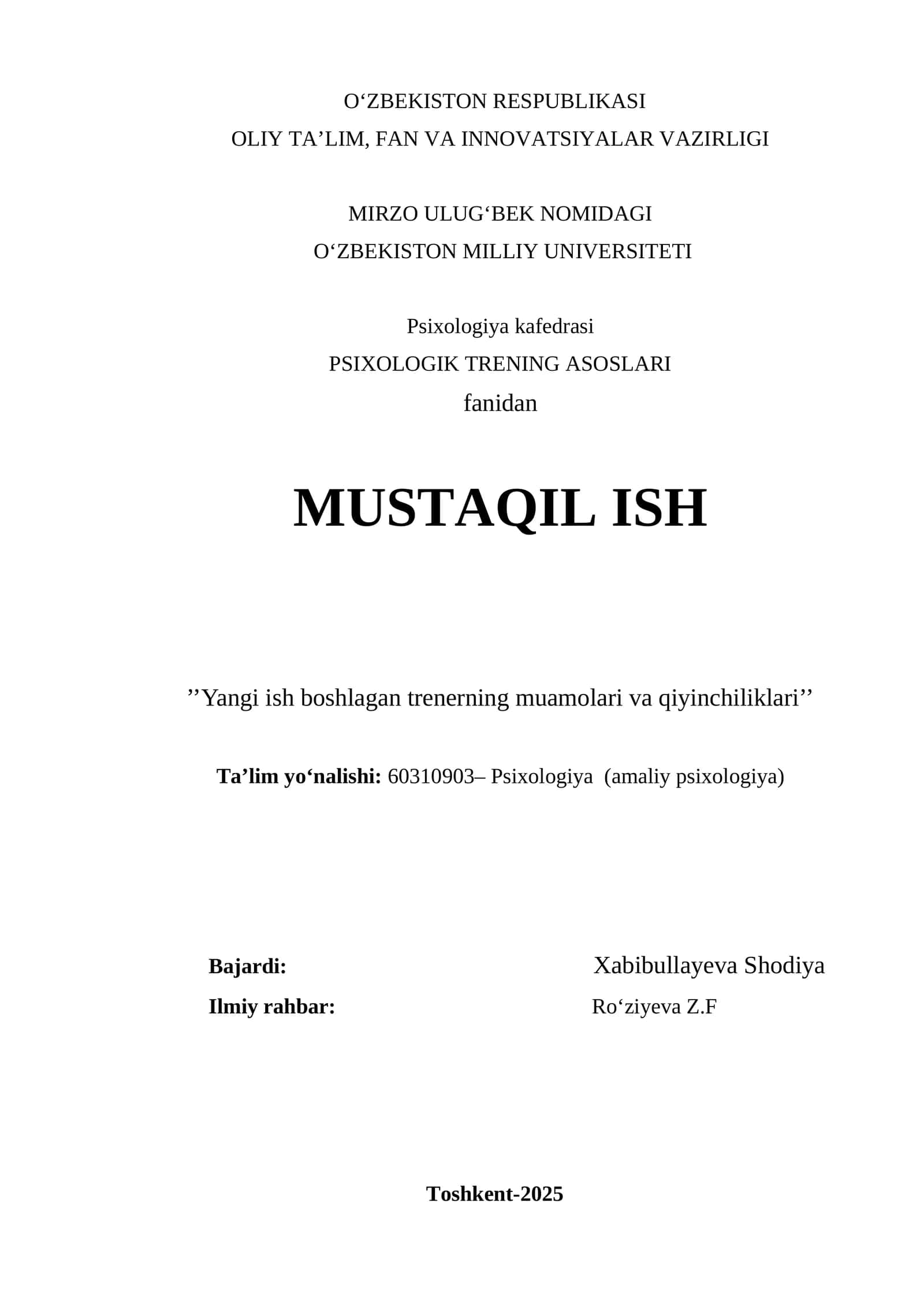PSIXOLOGIK TRENING ASOSLARI 1