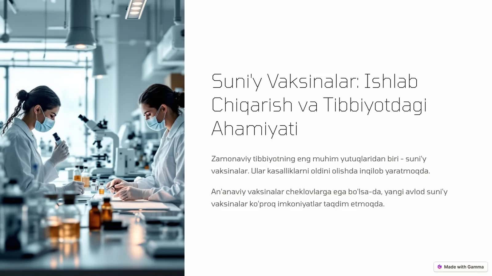 Suni'y Vaksinalar: Ishlab Chiqarish va Tibbiyotdagi Ahamiyati 1