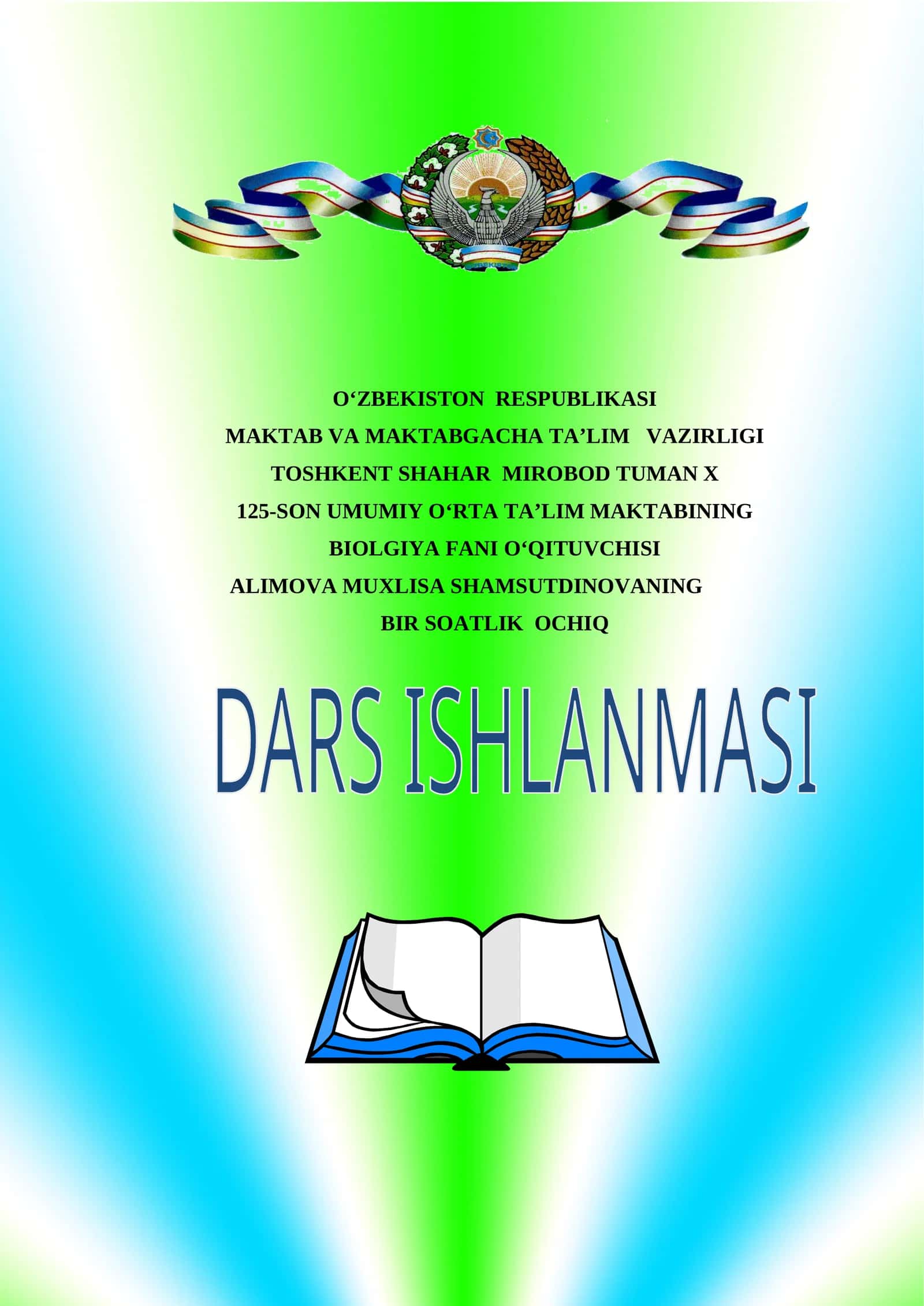 MAVZU: EMBRIONAL RIVOJLANISH DAVRI 1