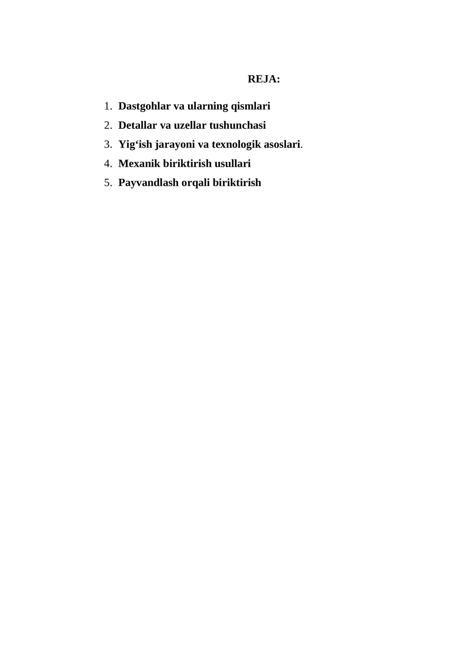 Dastgohlar va ularning qismlari 1