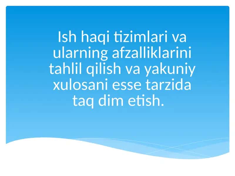 Ish Haqi Tizimlari va Afzalliklari 1