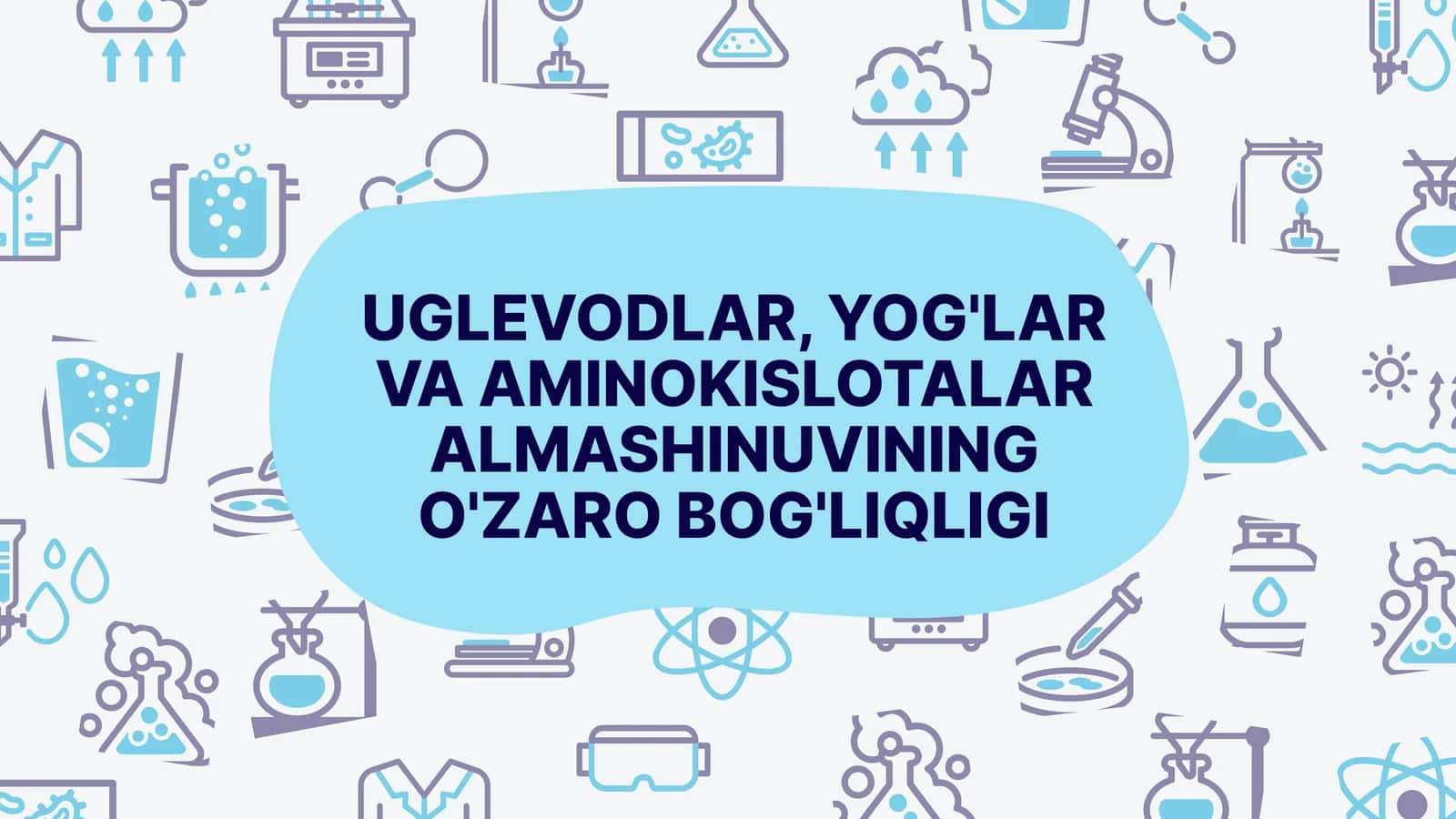 Uglevodlar, yog'lar va aminokislotalar almashinuvining o'zaro bog'liqligi 1