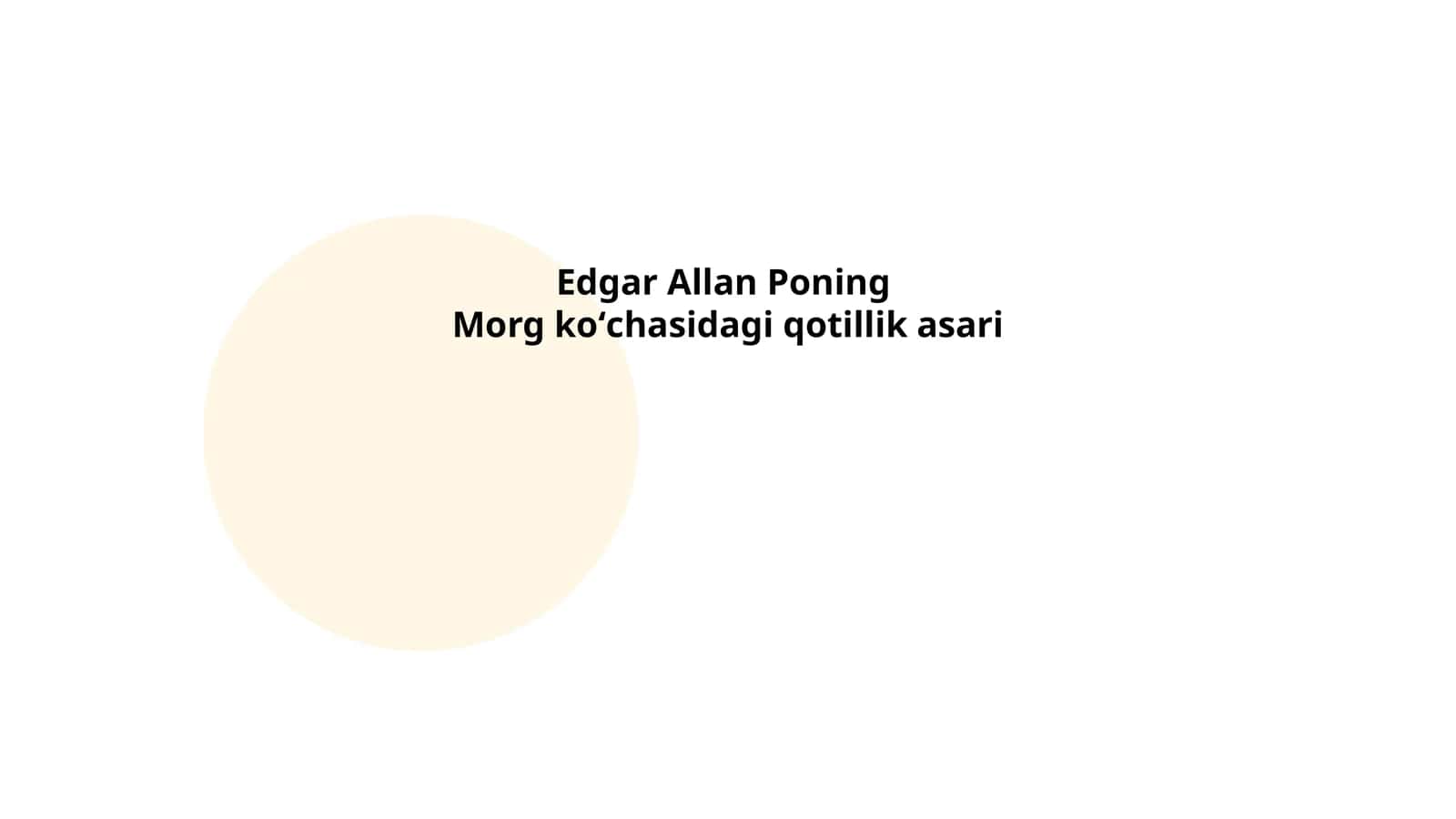Morg koʻchasidagi qotillik asari 1