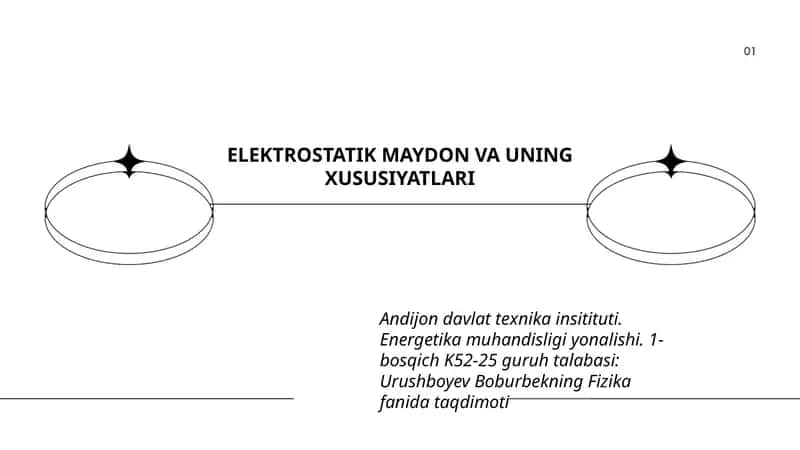 ELEKTROSTATIK MAYDON VA UNING XUSUSIYATLARI 1